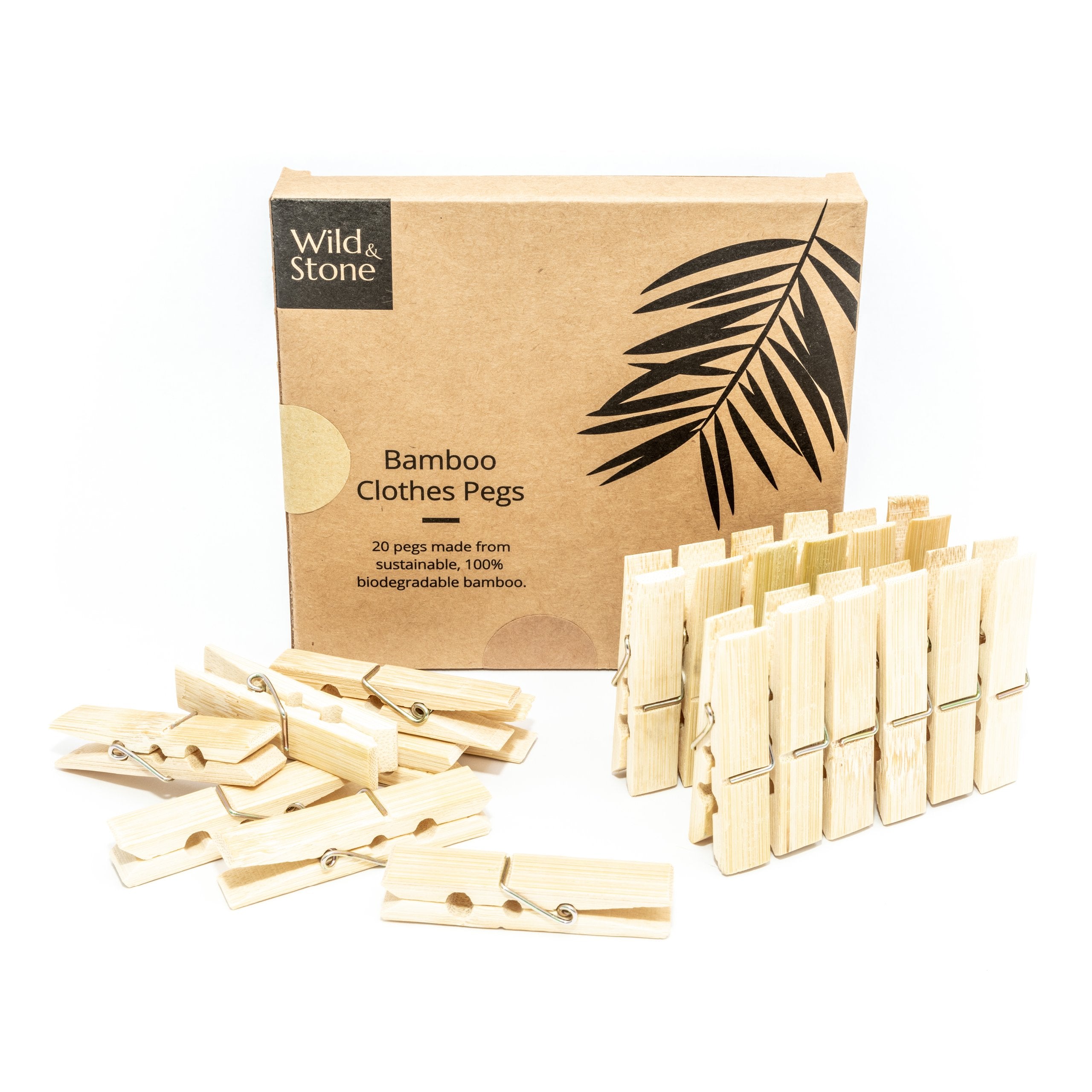 Buy Ivaan Wooden Clips Home Heavy Duty Natural Bamboo Cloth Pegs