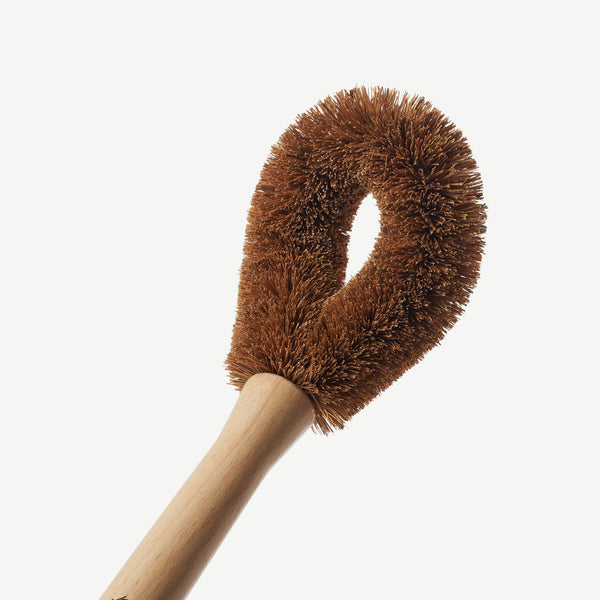 Counter Brush with Wood Handle-Black Coconut fibers- Wholesale